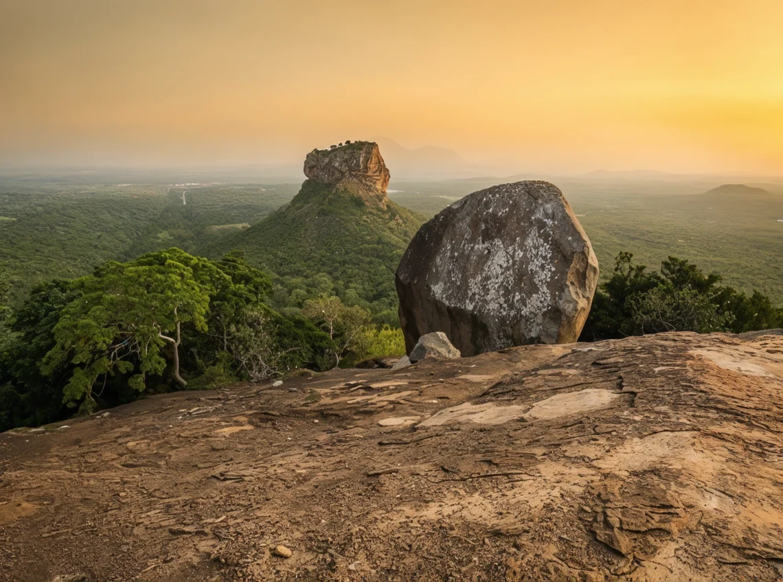 Panoramic views and visible landmarks